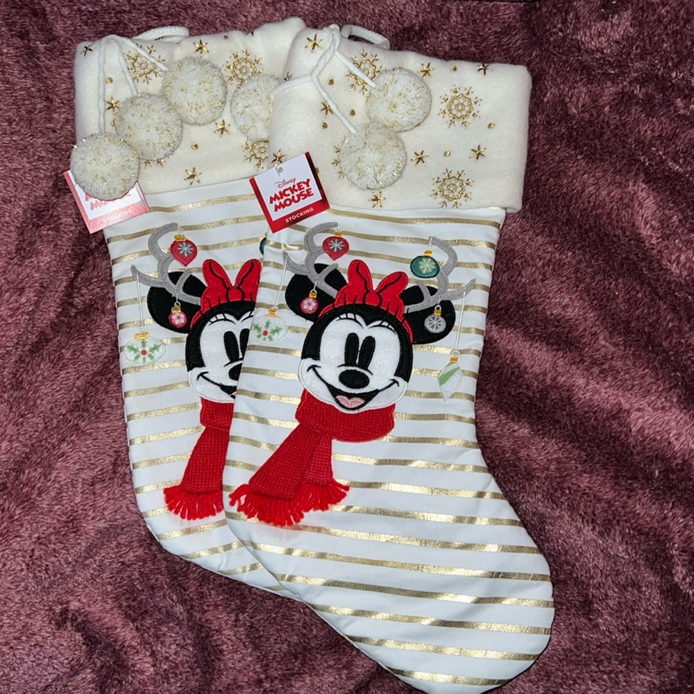 Set of 2 St. Nich Square Minnie Mouse stockings